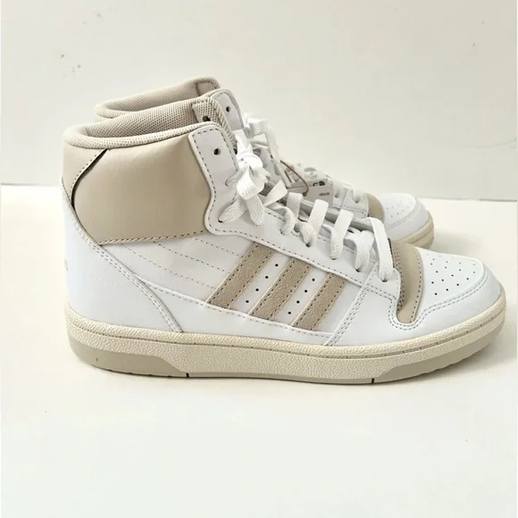 Adidas Break Start Mid Sneaker White Beige Lace Up Women's NWB Size 7 - Picture 8 of 14